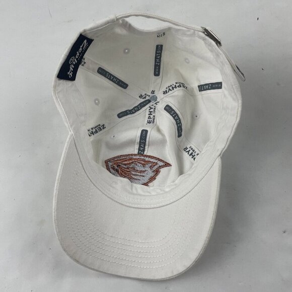 Oregon State Beavers Zephyr Hat Strapback White Embroidered Beaver Logo - Picture 10 of 12